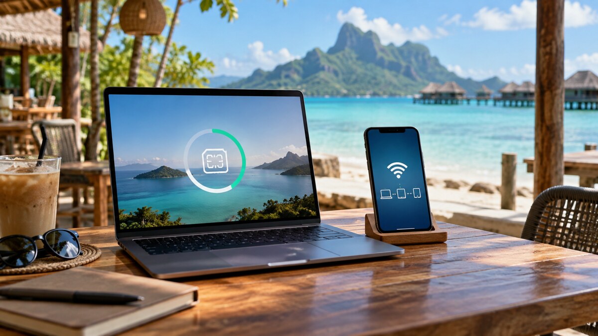 South Pacific eSIM 설치 및 핫스팟 가이드