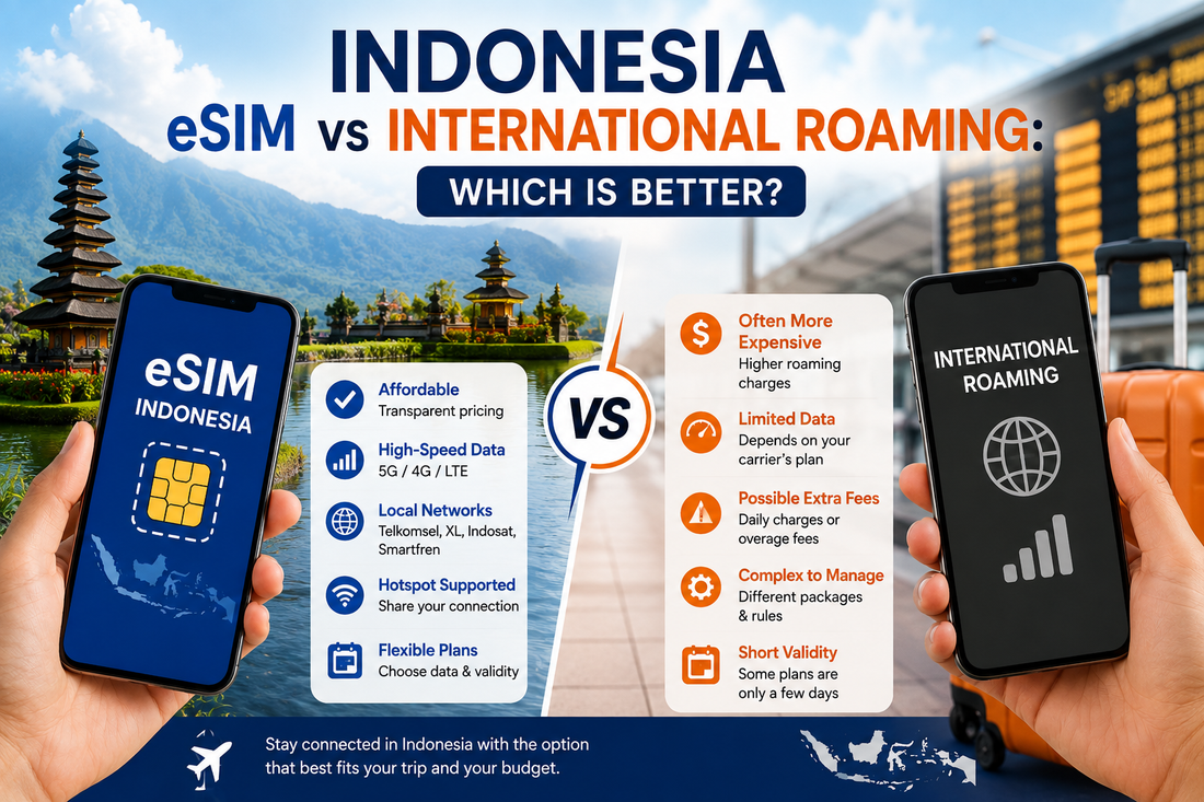 Indonesia eSIM vs International Roaming: Which Is Better?