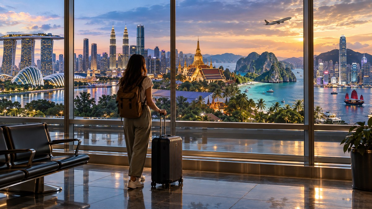 Travel across Singapore Malaysia Thailand Indonesia and Hong Kong