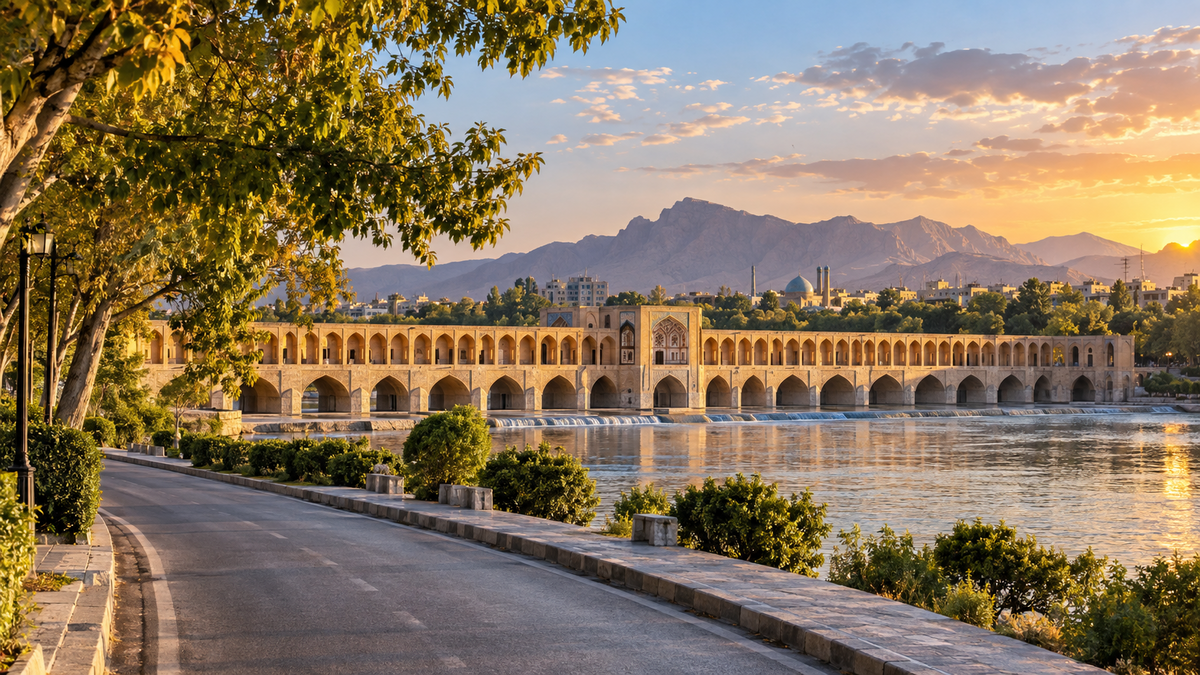 Isfahan bridge and city view for the Iran eSIM duration guide