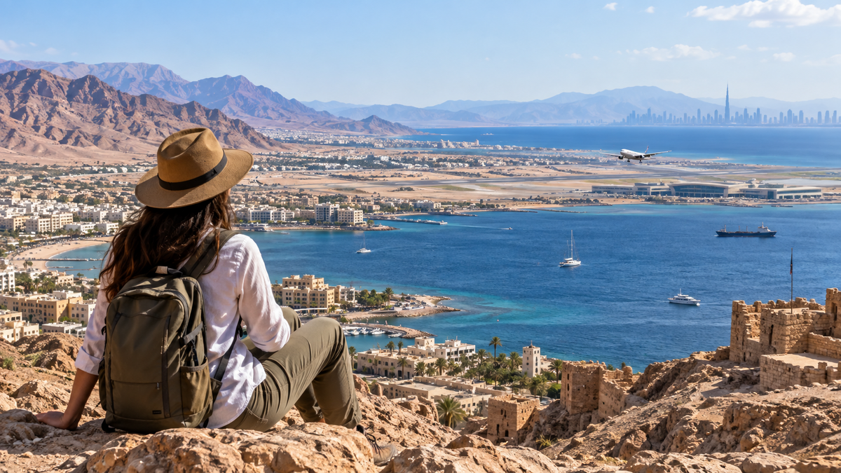 Aqaba and Red Sea travel scene for the Jordan versus Middle East eSIM guide