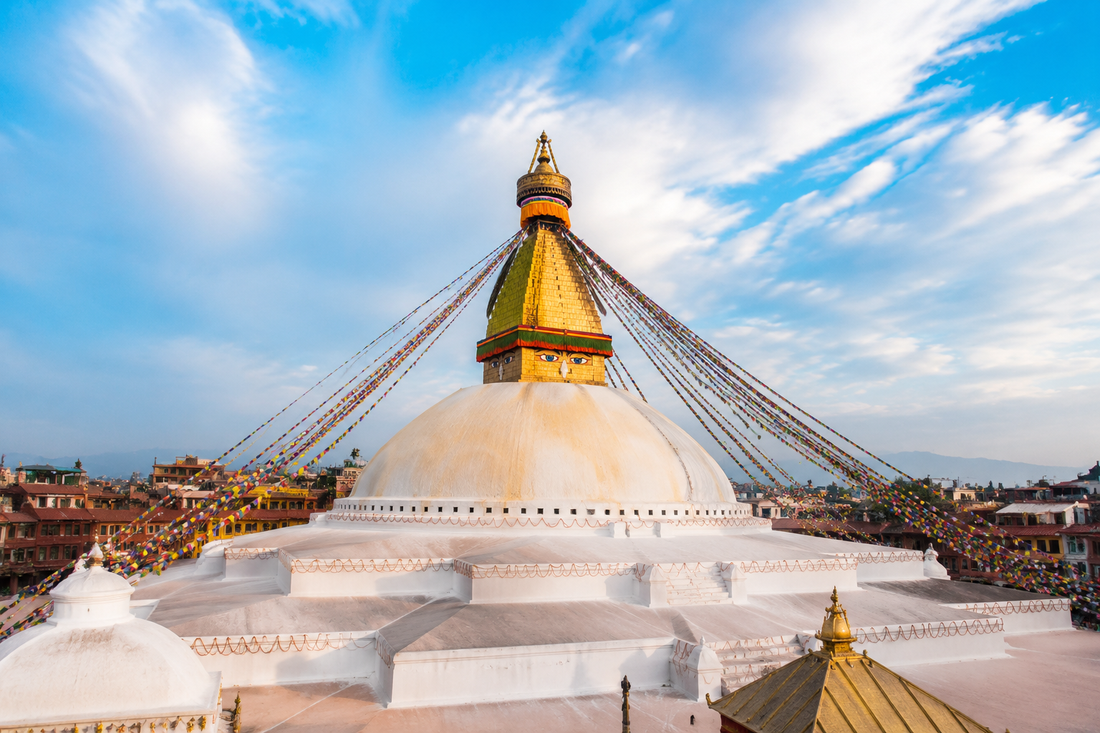 Illustrative view of Boudhanath stupa in Kathmandu