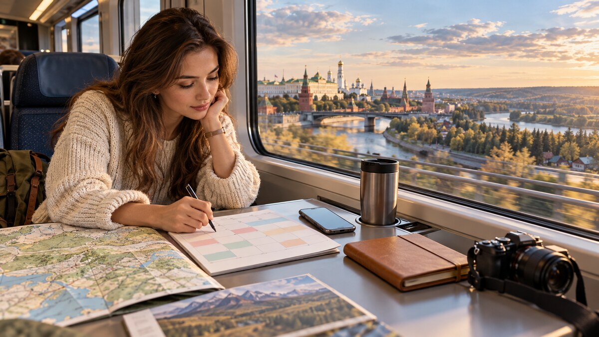 Traveler planning a multi-day journey through Russia