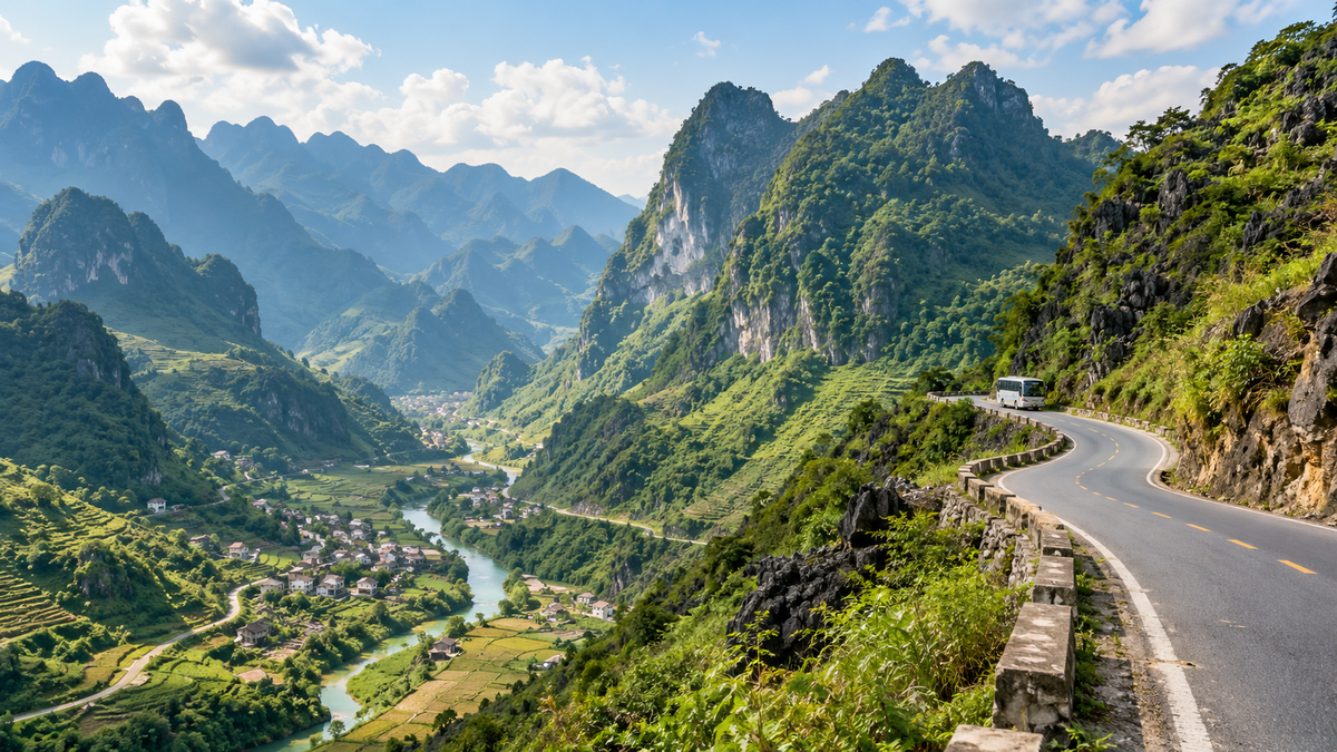 Ha Giang mountain road for Vietnam eSIM coverage planning