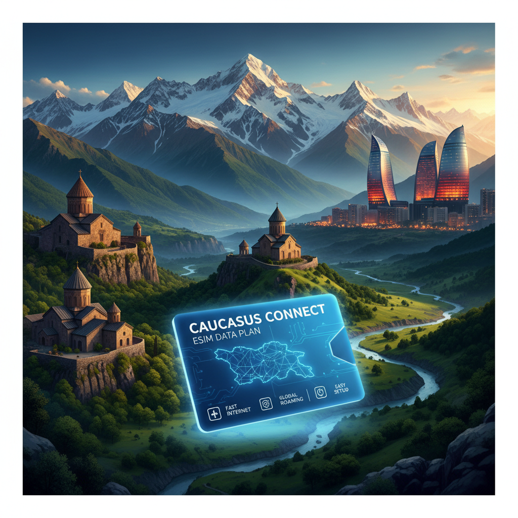 Caucasus eSIM for 3 Destinations