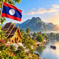 International roaming eSIM for Laos, compatible with local networks, includes QR code for quick activation.