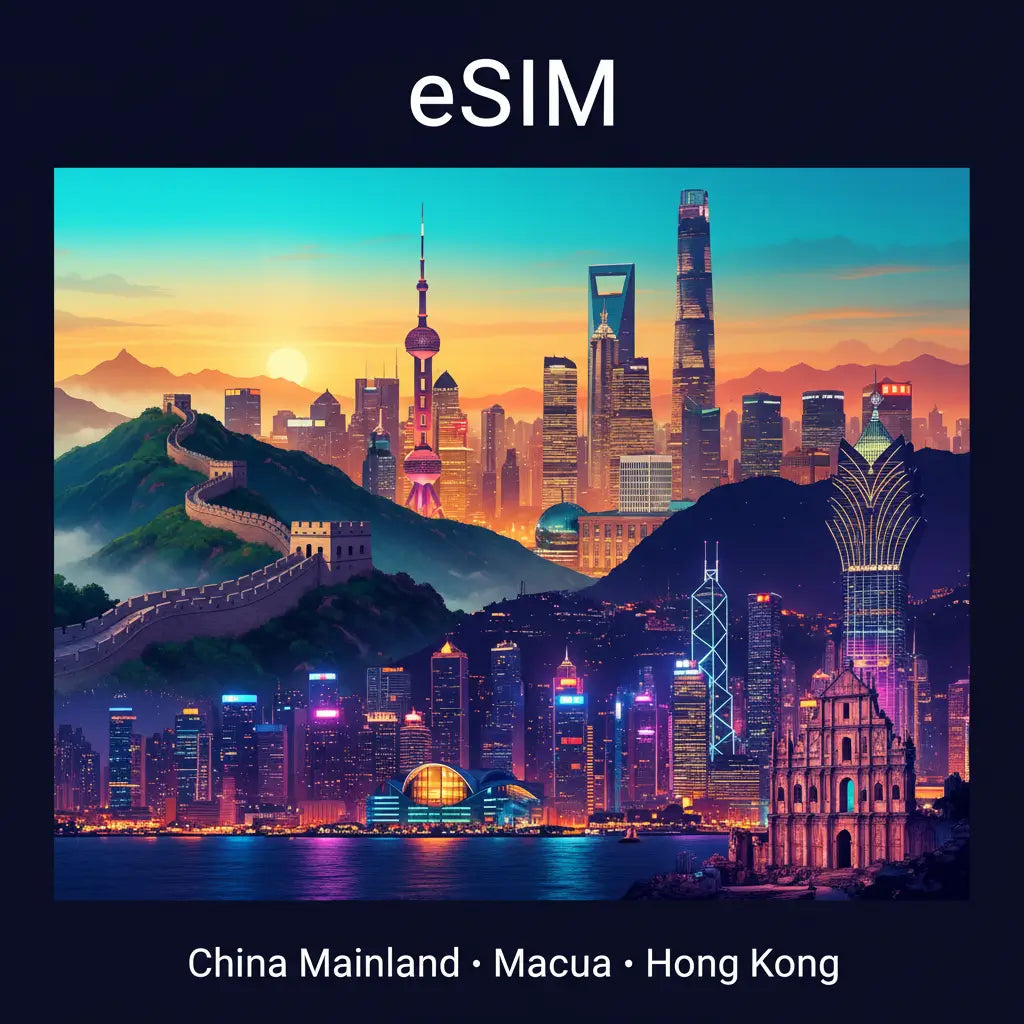 EasyTripGo China Hong Kong Macau eSIM - Travel Data Plan with 4G 5G coverage