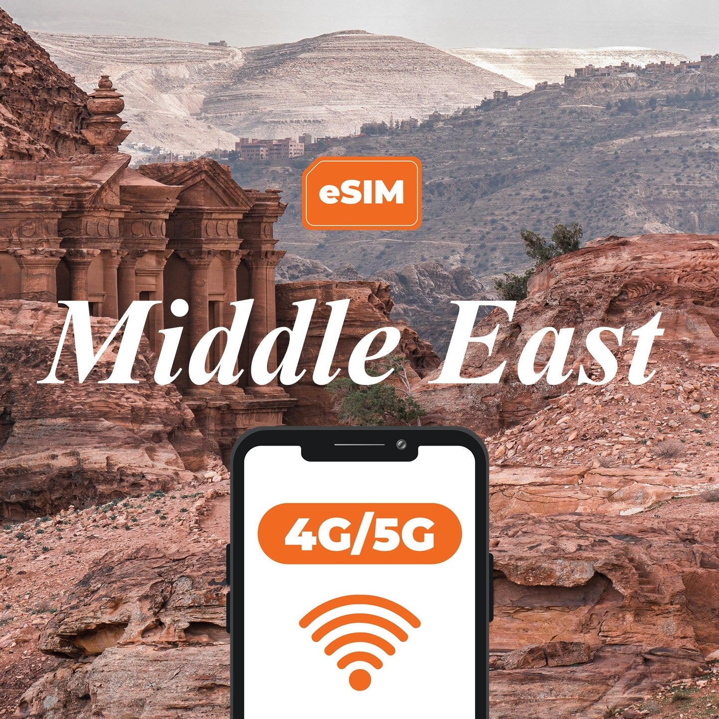 EasyTripGo Middle East 16 Countries eSIM - Travel Data Plan with 4G 5G coverage