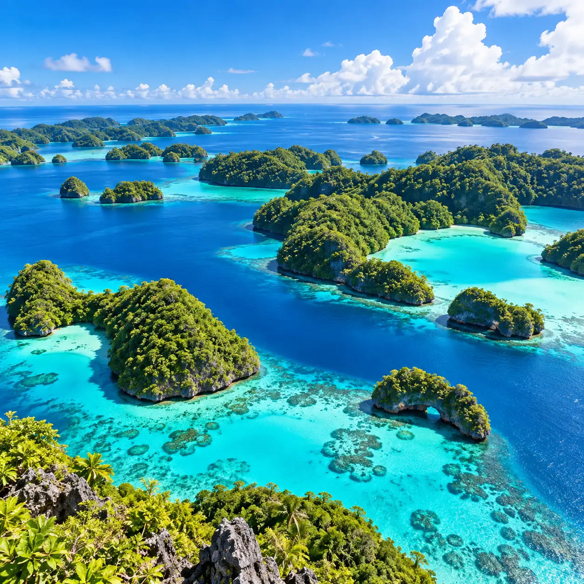 International roaming eSIM for Palau, compatible with local networks, includes QR code for quick activation.