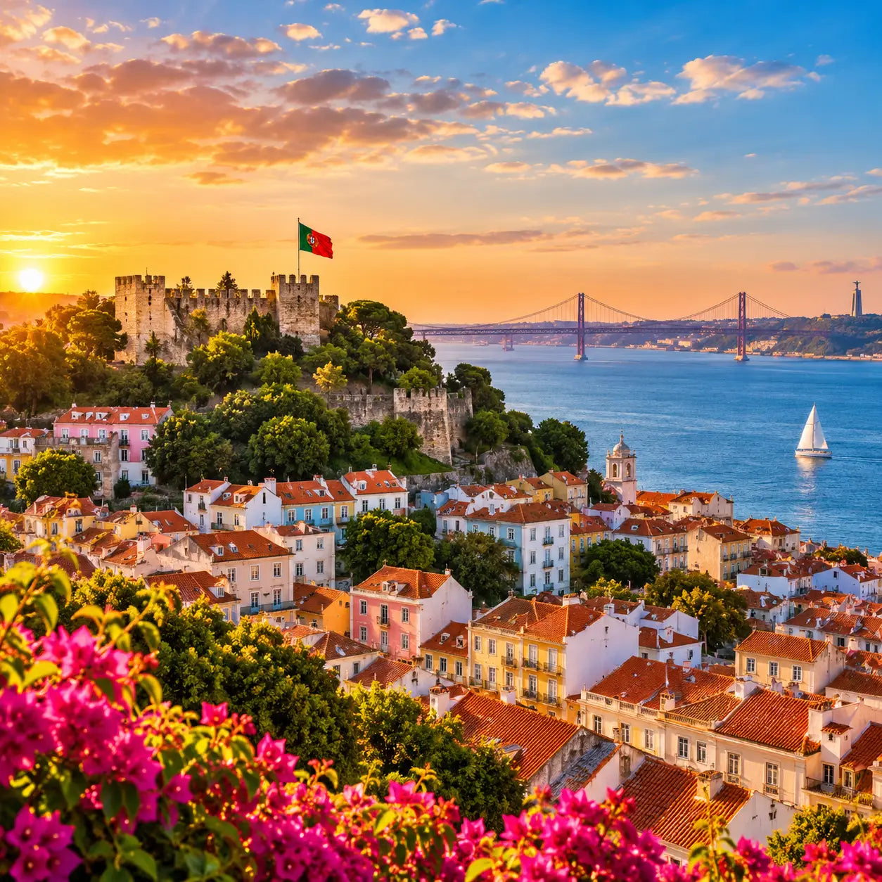 International roaming eSIM for Portugal, compatible with local networks, includes QR code for quick activation.