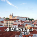 International roaming eSIM for Portugal, compatible with local networks, includes QR code for quick activation.